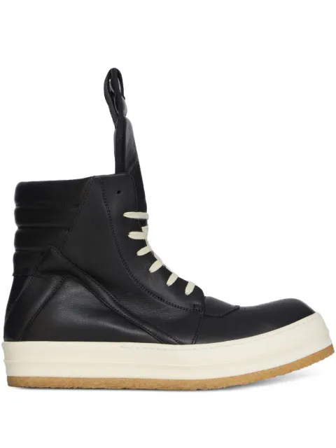 Rick Owens Geobasket padded leather high-top sneakers