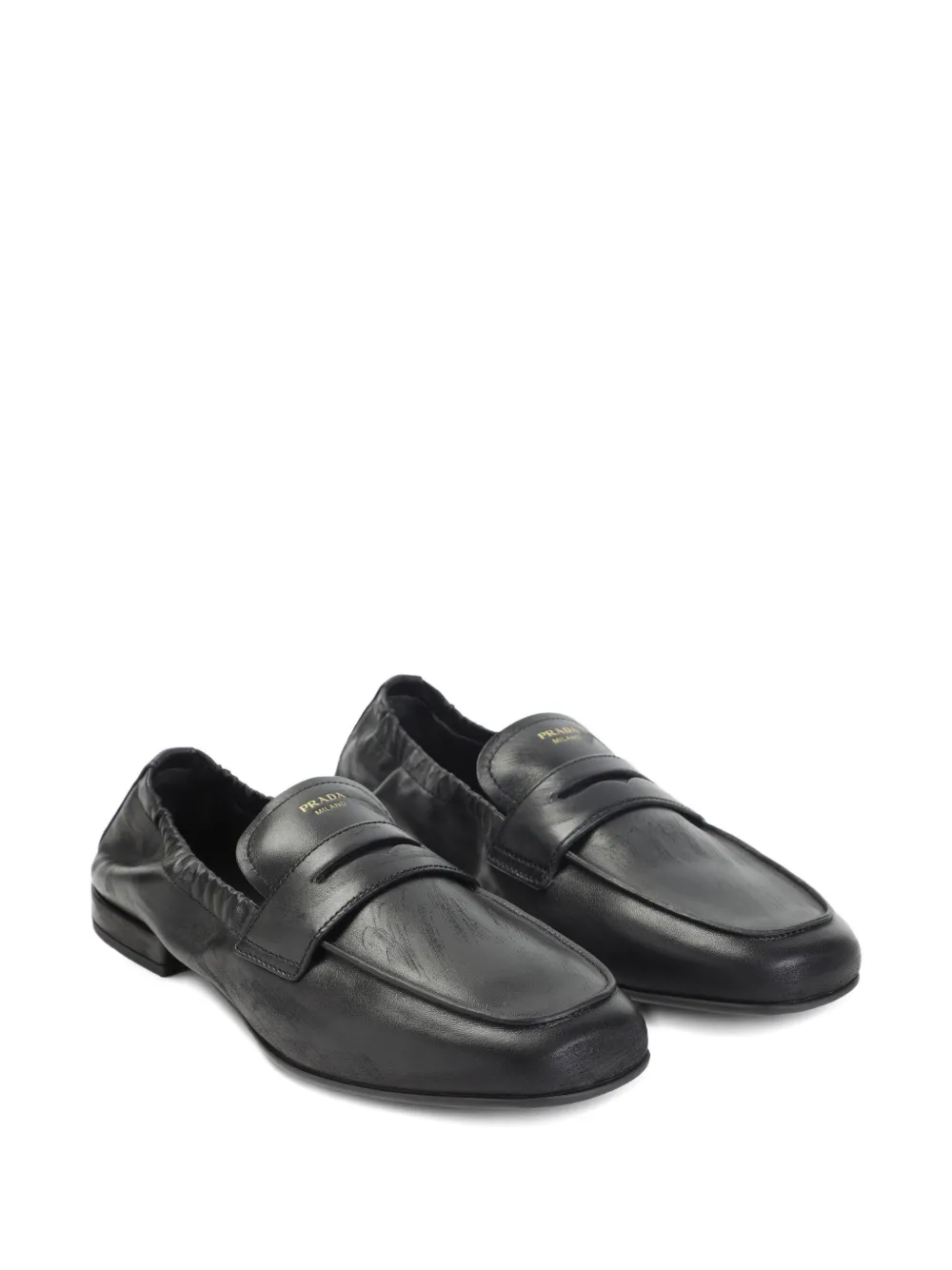 Prada Leren loafers - Zwart