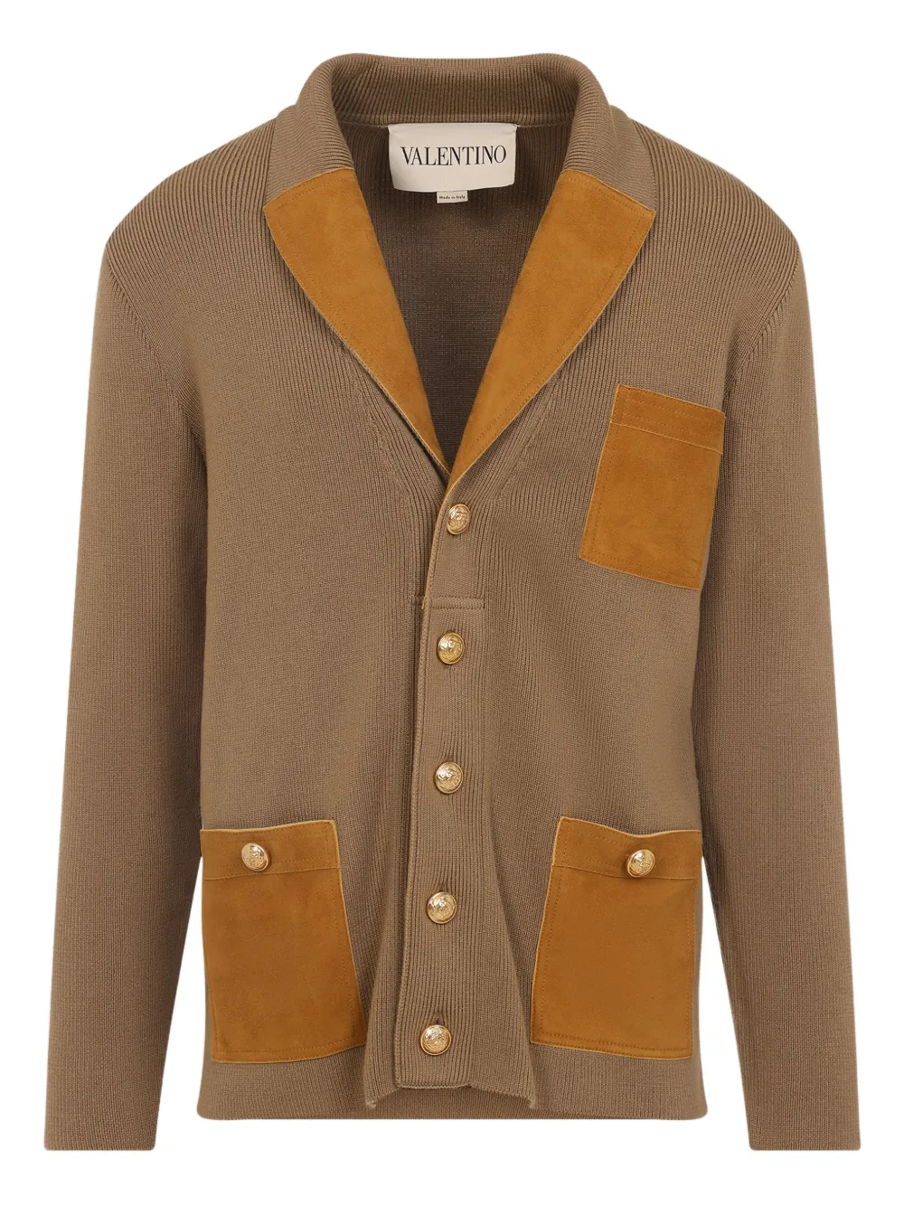 Valentino Garavani panelled cardigan Bruin