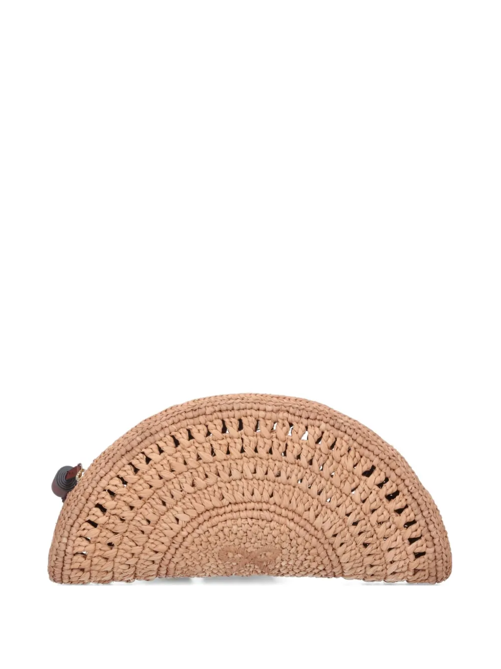 Anya Hindmarch Medium Tassel-charm Clutch In Neutral