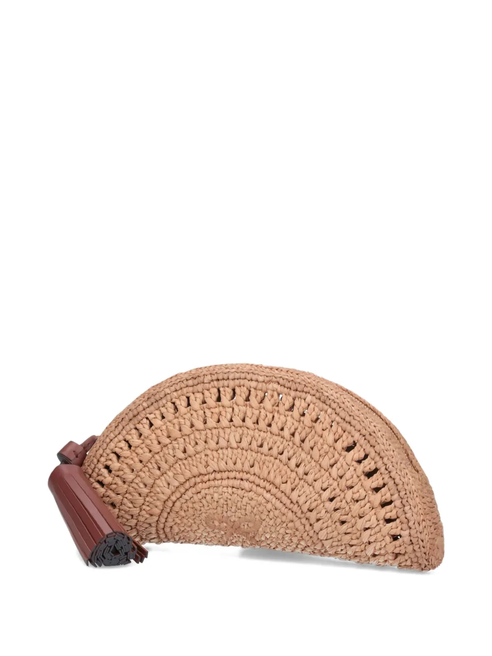 Anya Hindmarch medium tassel-charm clutch Beige