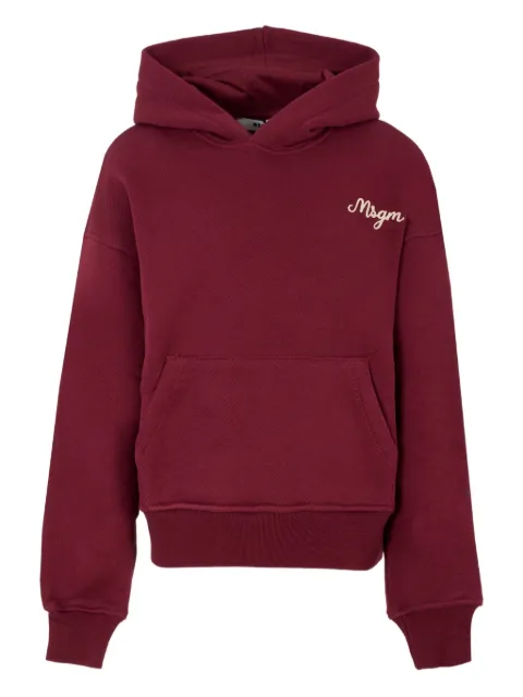 MSGM Kids embroidered-logo hoodie