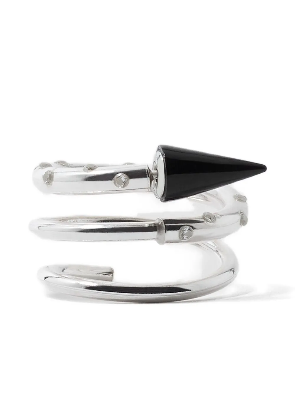 Sunnei Medium Spiral Stones Ear-ring In Metallic