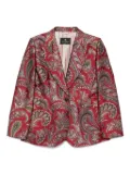 ETRO paisley-pattern single-breasted blazer - Red
