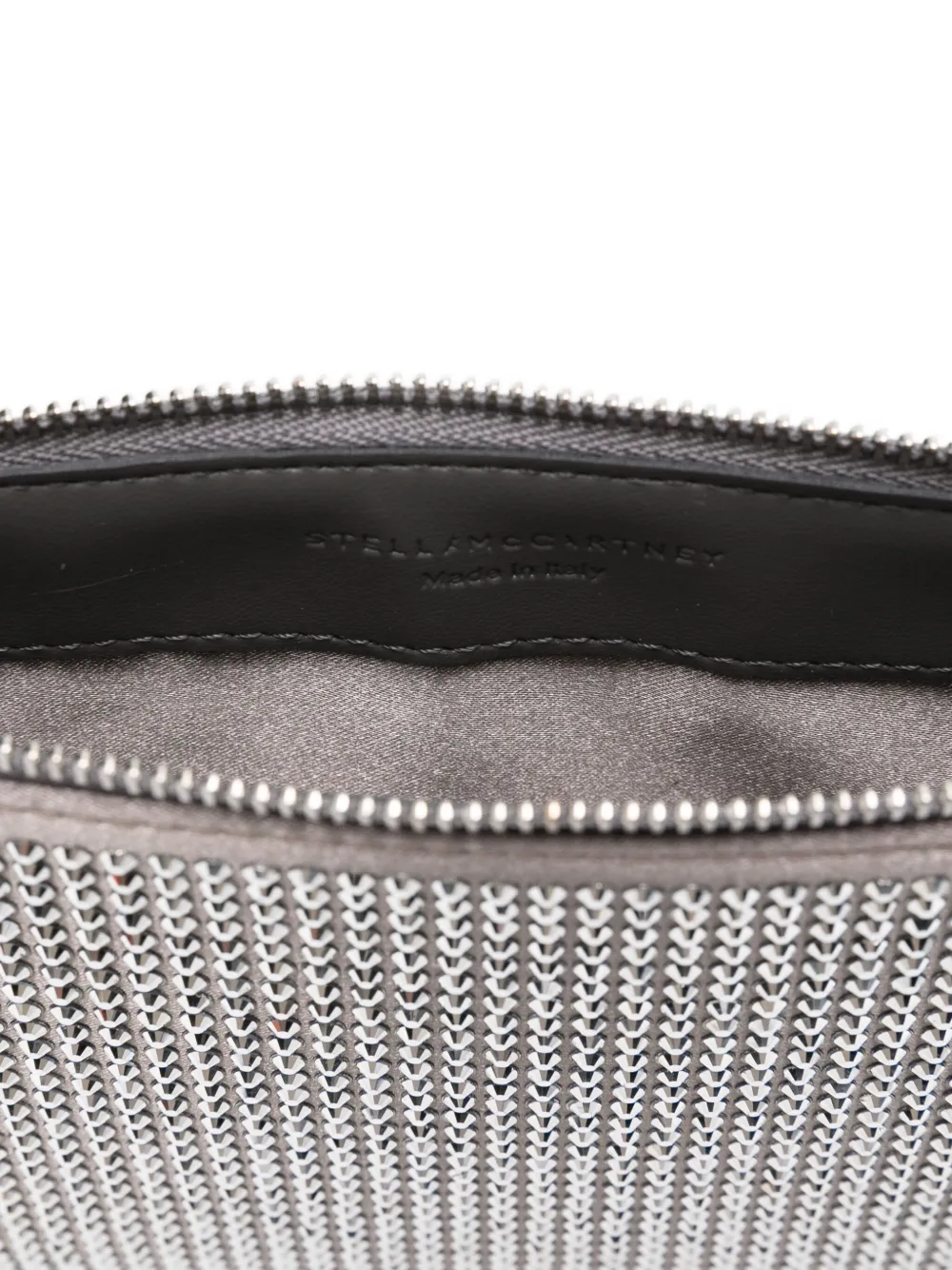 Stella McCartney Falabella Pochette crystal-embellished chain shoulder bag Grijs