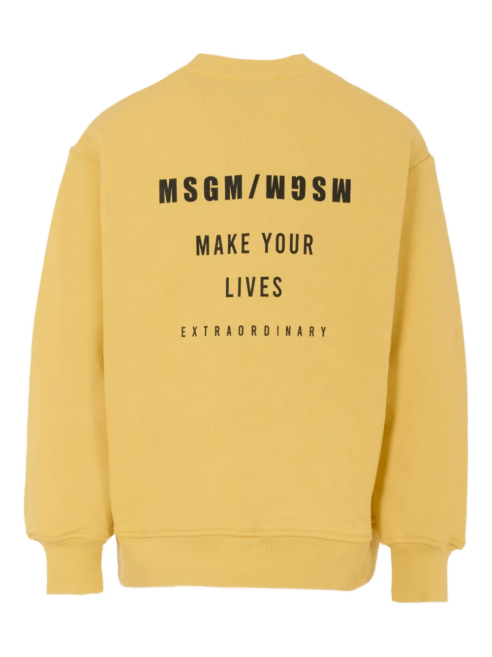 MSGM Kids Sweater met ronde hals Geel