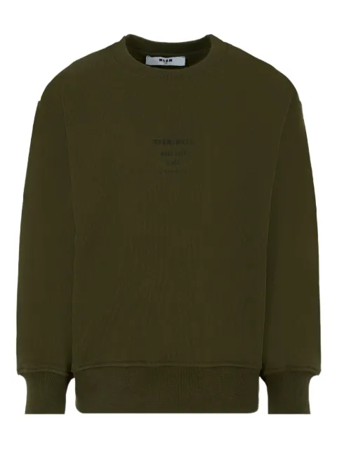 MSGM Kids crew-neck logo-print sweatshirt