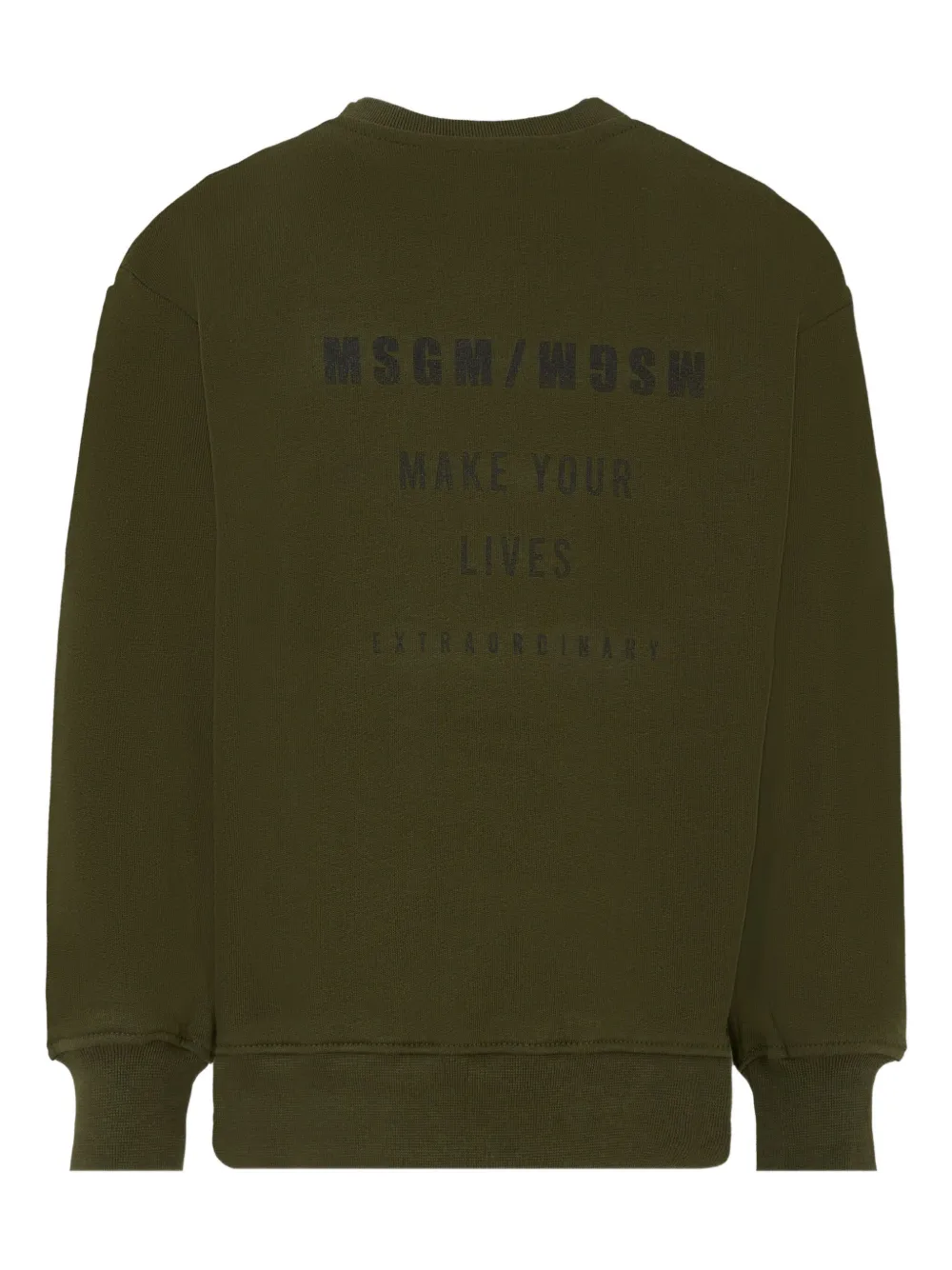 MSGM Kids Sweater met ronde hals Groen