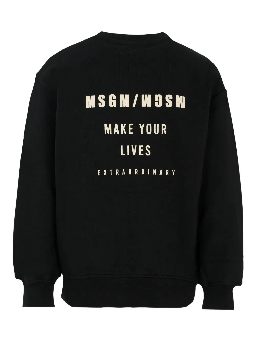 MSGM Kids Sweater met ronde hals Zwart