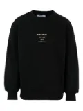 MSGM Kids crew-neck logo-print sweatshirt - Black
