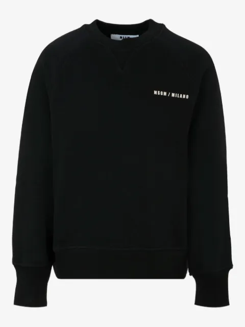 MSGM Kids logo-print cotton sweatshirt