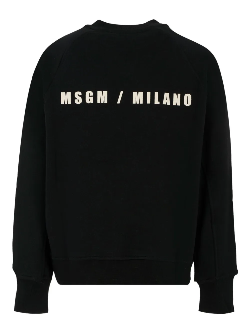 MSGM Kids Katoenen sweater met logoprint Zwart