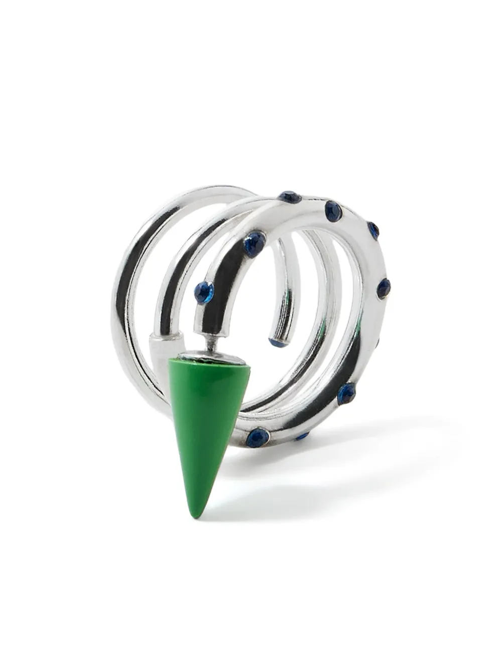  Sunnei Small Spiral Stones Ear-ring - Silver 