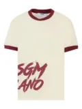 MSGM Kids logo-print ringer T-shirt - White