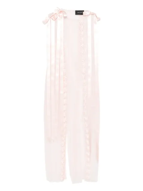 Simone Rocha ribbon-trimmed sleeveless midi dress
