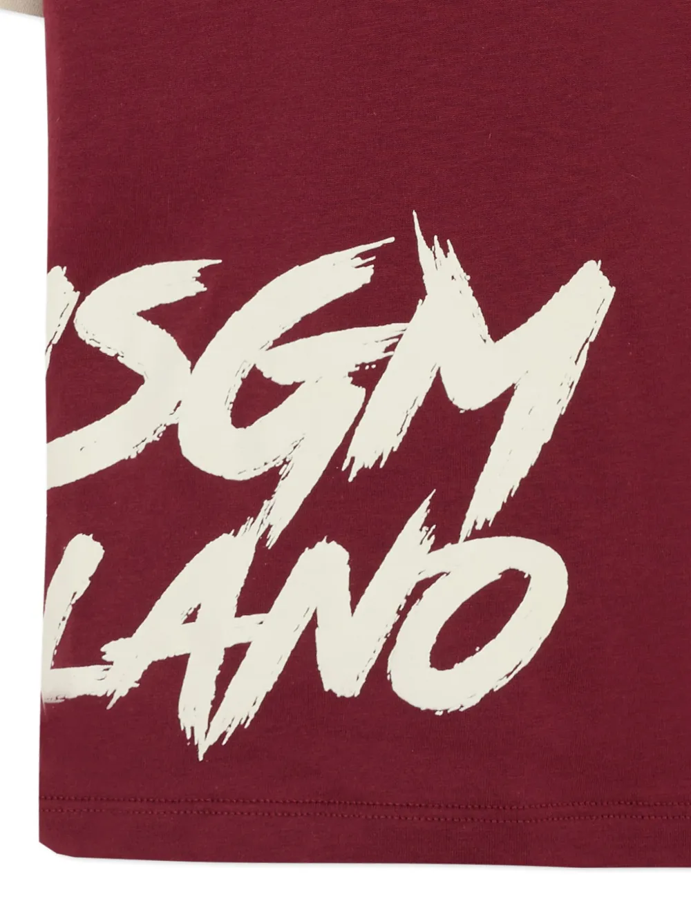 MSGM Kids T-shirt met logoprint en ronde hals Rood