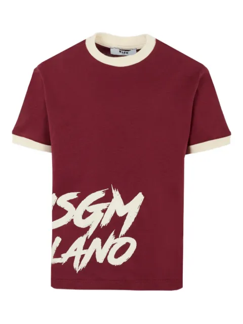 MSGM Kids camiseta con logo estampado