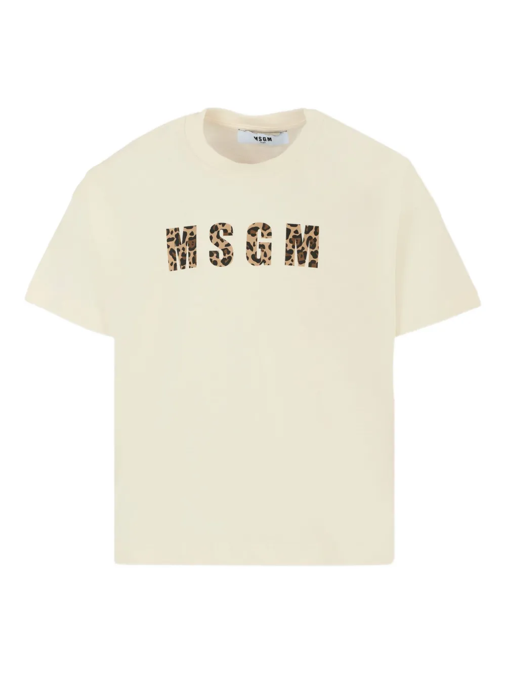 MSGM Kids T-shirt met luipaardprint Wit