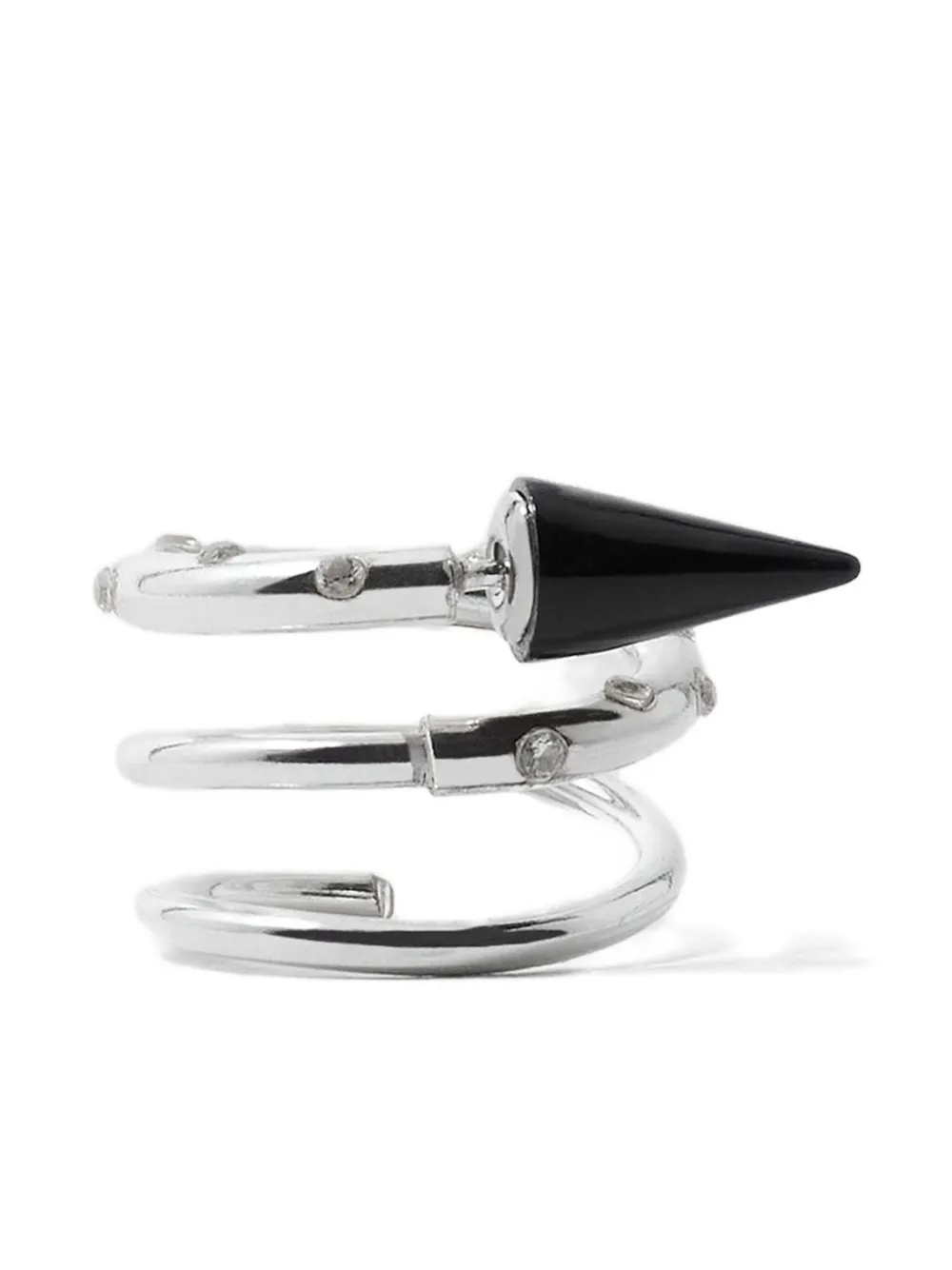 Sunnei Small Spiral Stones Ear-ring In Metallic