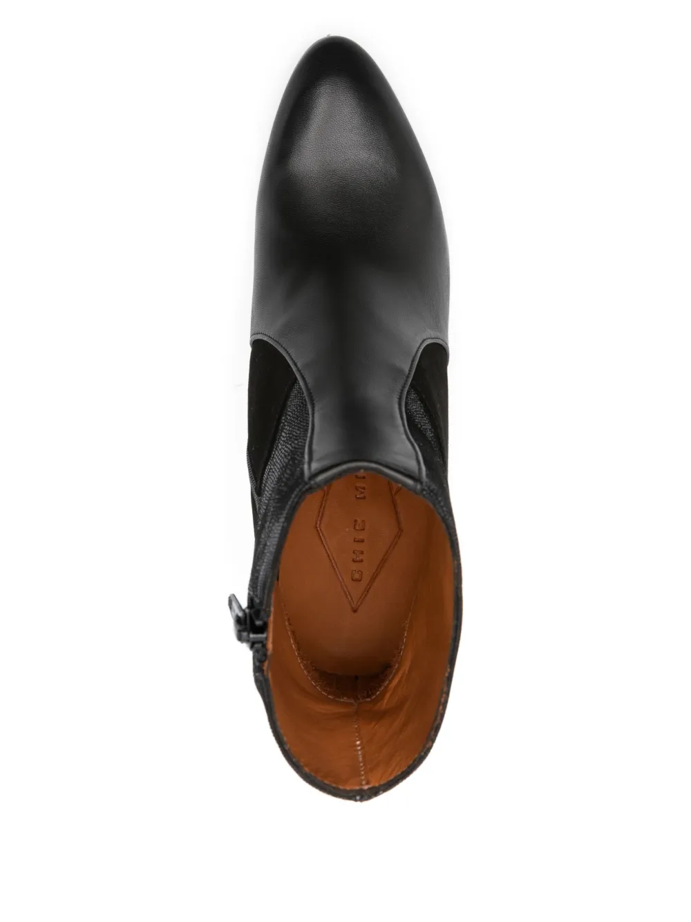 Chie Mihara 85mm leather suede block-heel boots Black