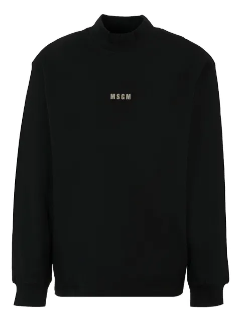 MSGM Kids mock-neck logo-print sweatshirt