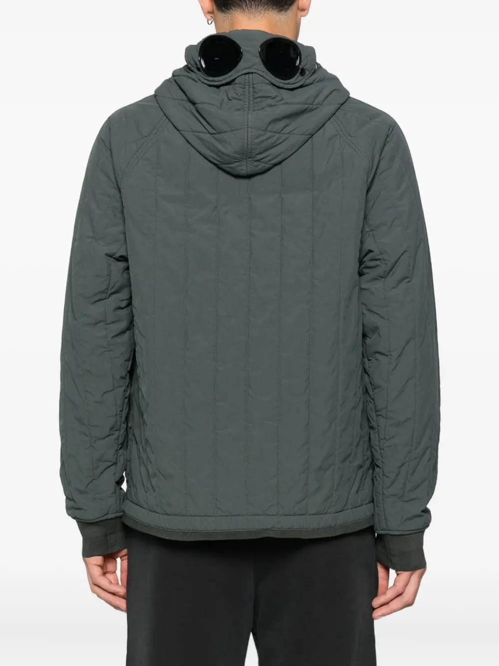 C.P. Company quilted hooded jacket Groen