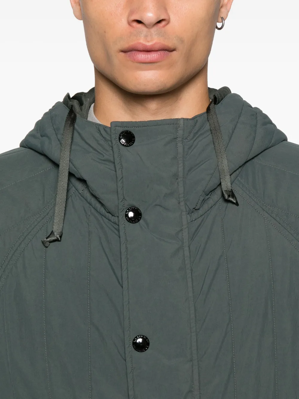 C.P. Company quilted hooded jacket Groen