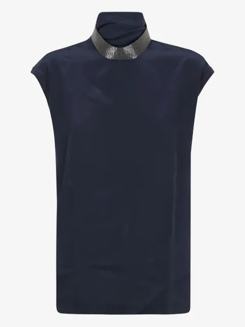 Brunello Cucinelli embellished high-neck top