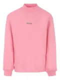 MSGM Kids mock-neck logo-print top - Pink