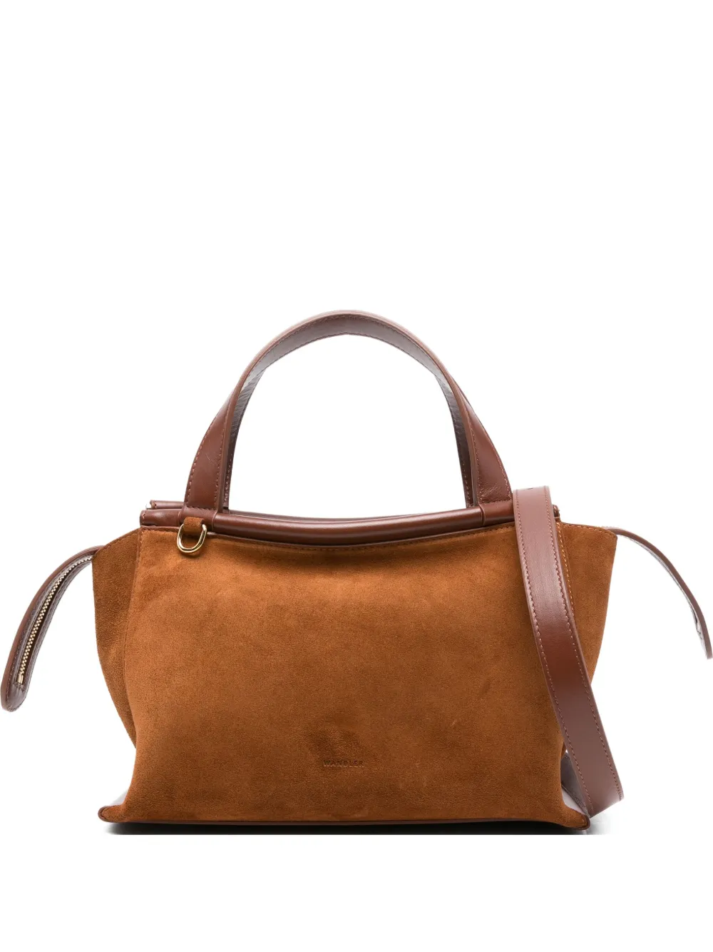 Wandler Small Debossed-logo Tote Bag In Brown