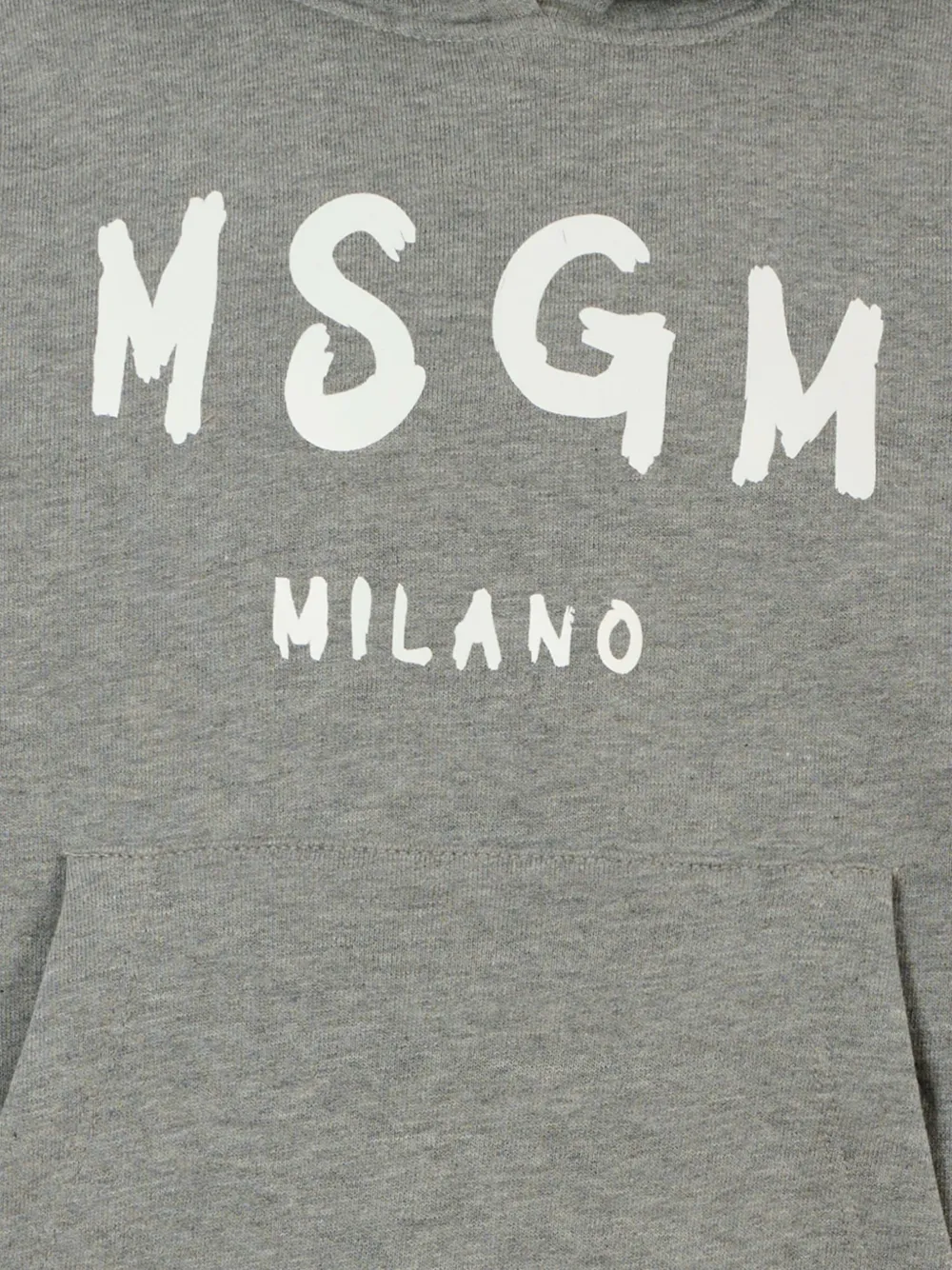 MSGM Kids logo-print hoodie Grijs
