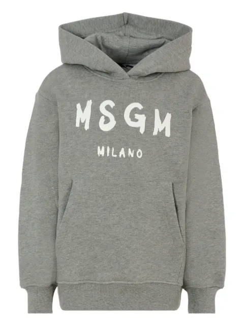 MSGM Kids logo-print hoodie