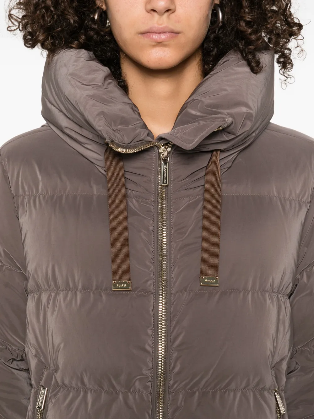 Moorer Giada quilted high-neck jacket Bruin