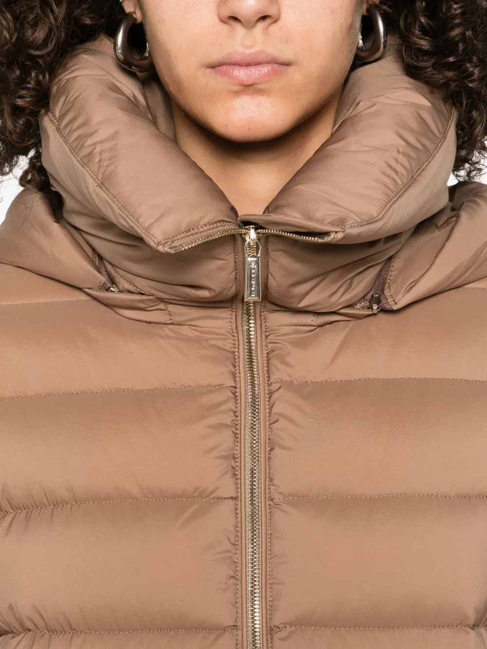 Moorer Natalia gewatteerd jack met capuchon Beige