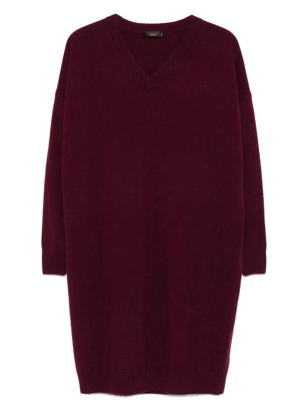 V-neck cashmere midi dress