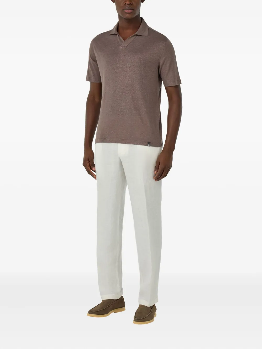 Boggi Milano City broek met trekkoordtaille Wit