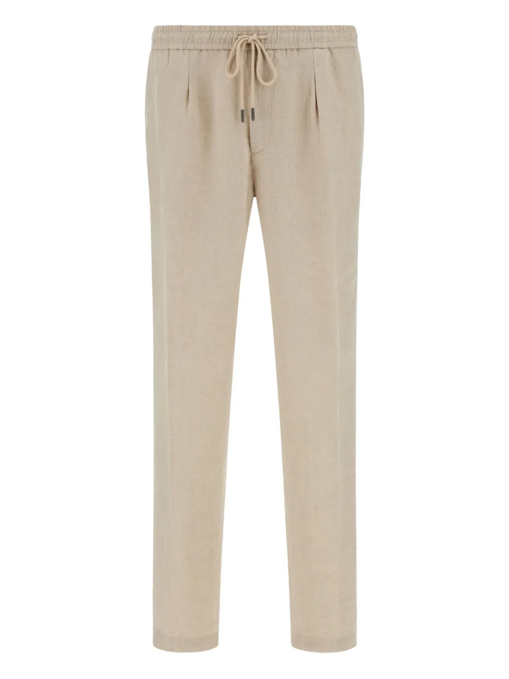Boggi Milano City broek met trekkoord en plooien Beige