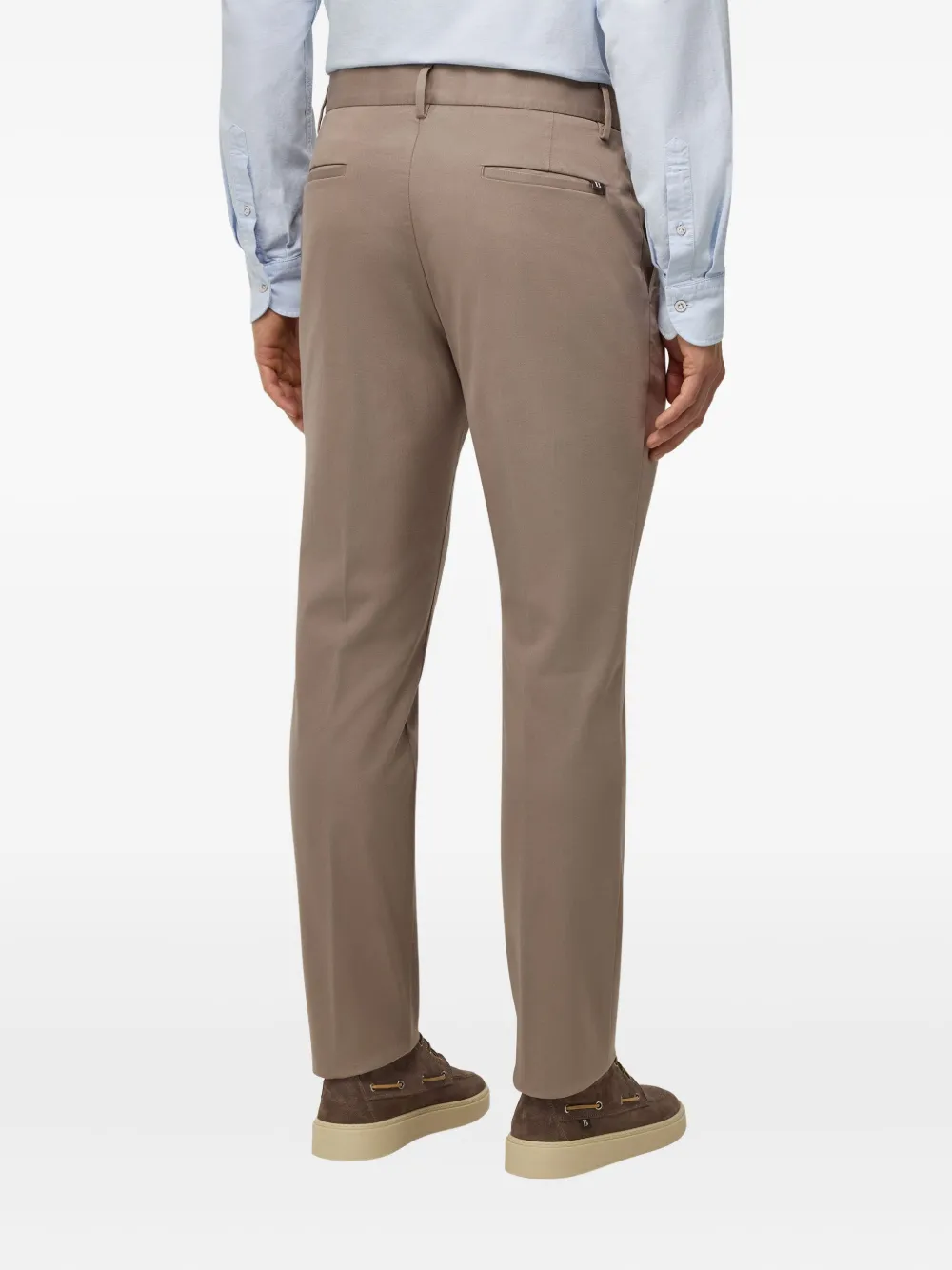 Boggi Milano Broek met geplooid detail Bruin