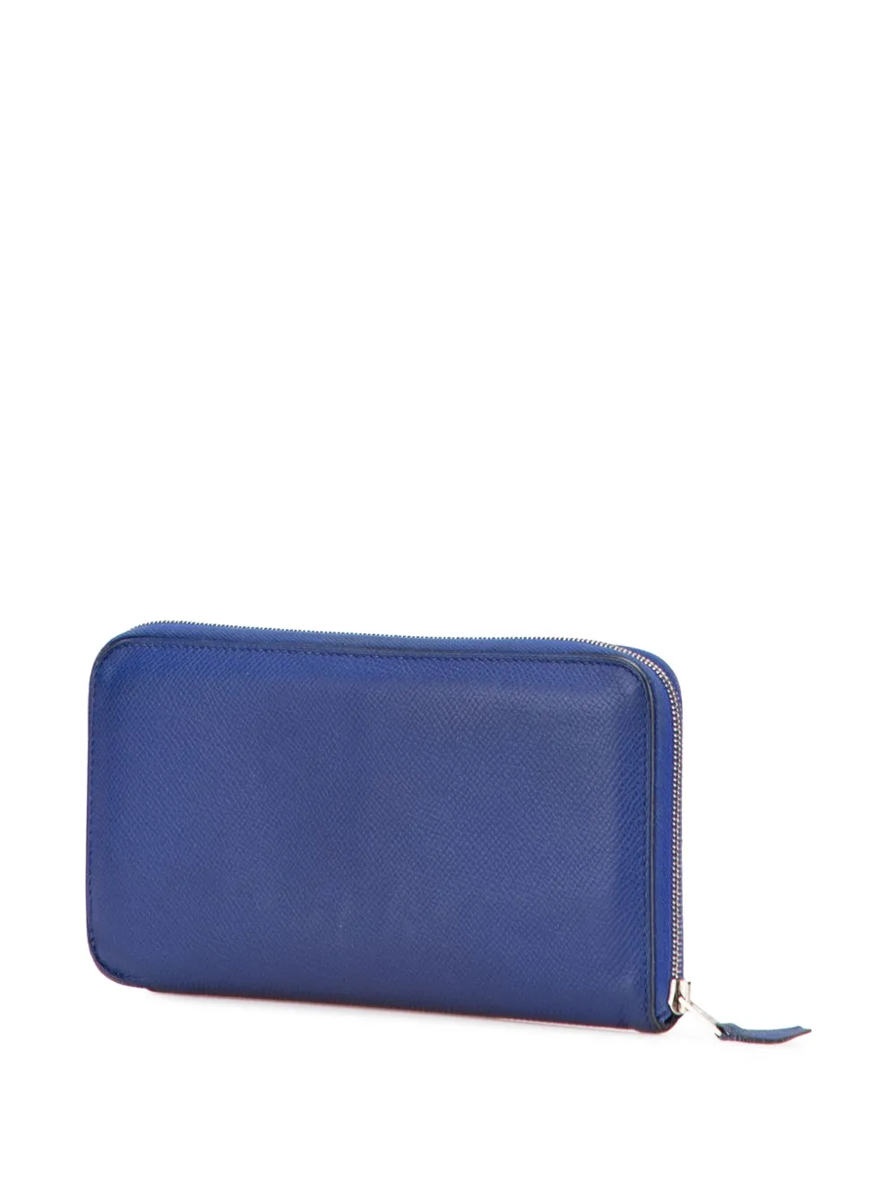 Pre-owned Hermes 2015 Epsom Azap Classique Wallet Long Wallets In Blue
