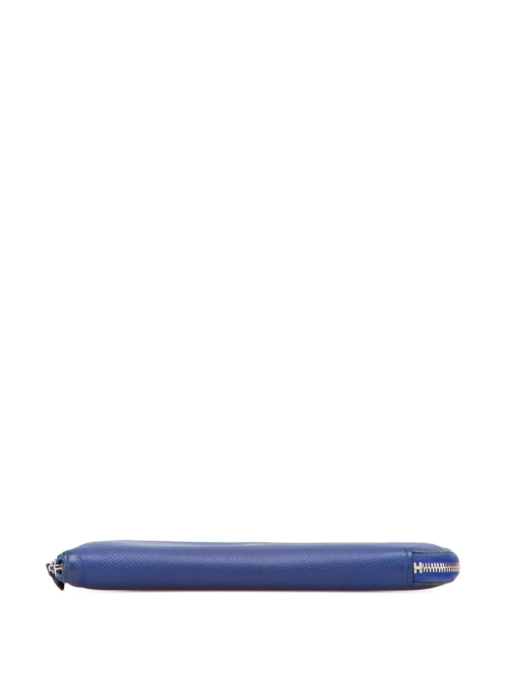 Pre-owned Hermes 2015 Epsom Azap Classique Wallet Long Wallets In Blue
