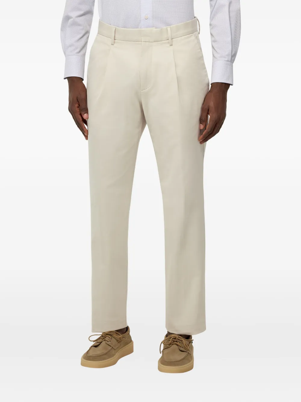 Boggi Milano Broek met detail Beige