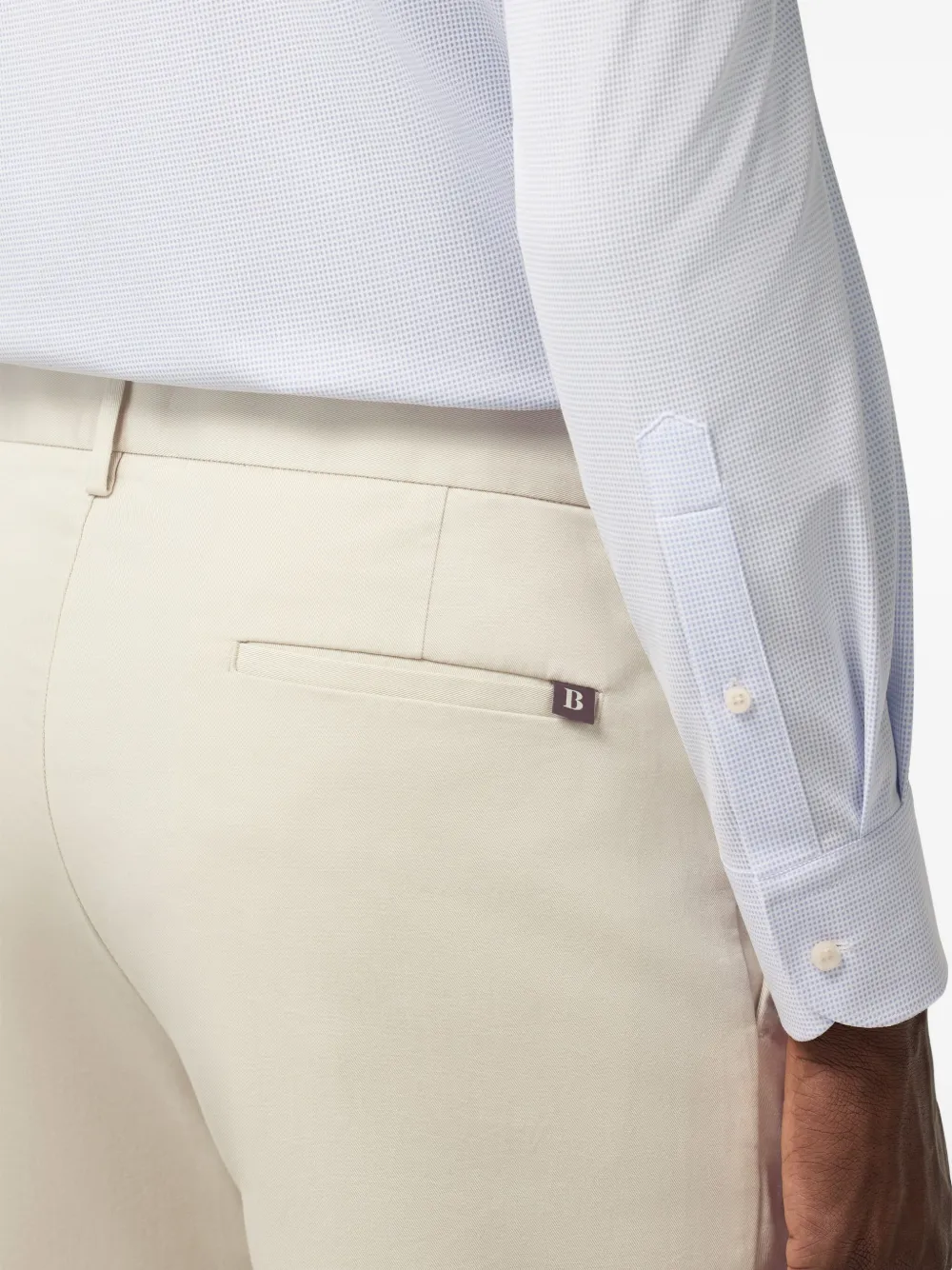 Boggi Milano Broek met detail Beige