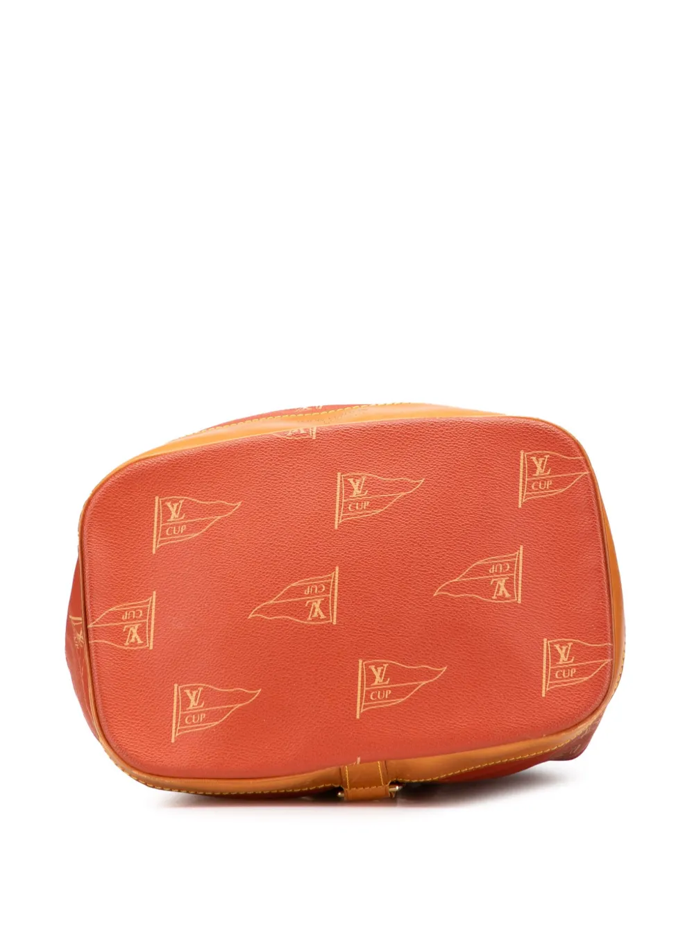 Pre-owned Louis Vuitton 1994 Americas Cup Coated Canvas Saint Tropez Backpack In Red