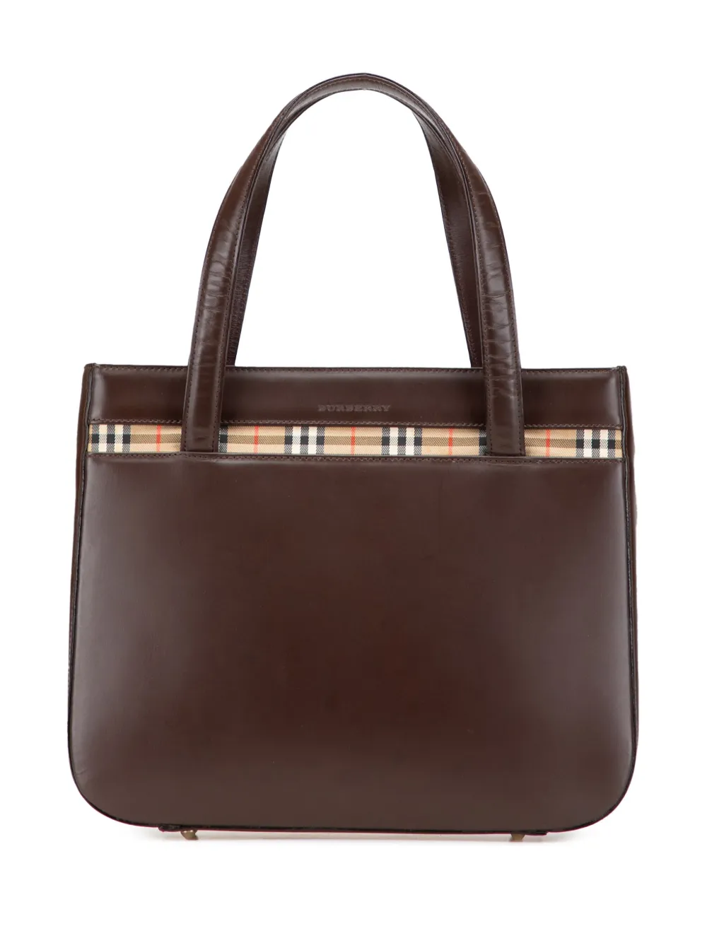 Burberry Pre-Owned 2000-2017 House Check Trimmed Leather handbag - Burberry Pre-Owned 2000-2017 House Check Trimmed Leather handbag -