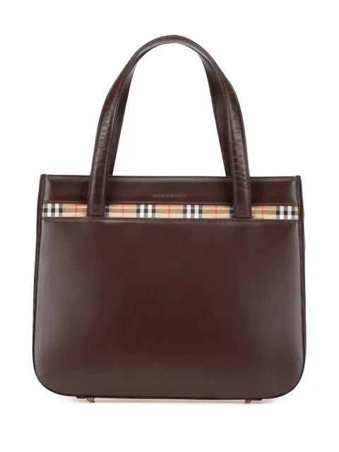 Burberry Pre-Owned 2000-2017 House Check Trimmed Leather handbag