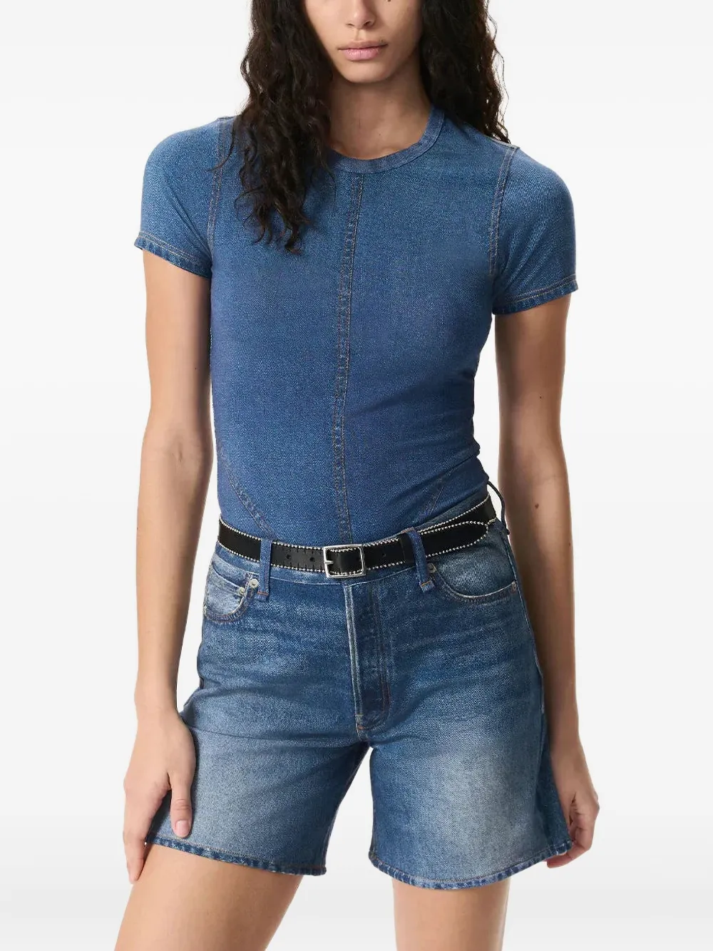 rag & bone Miramar jersey T-shirt met vlakken Blauw