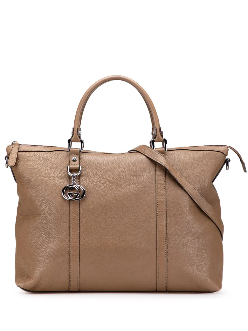 Gucci Pre-Owned 2000-2015 Leather GG Charm satchel - ブラウン Gucci Pre-Owned 2000-2015 Leather GG Charm satchel - ブラウン