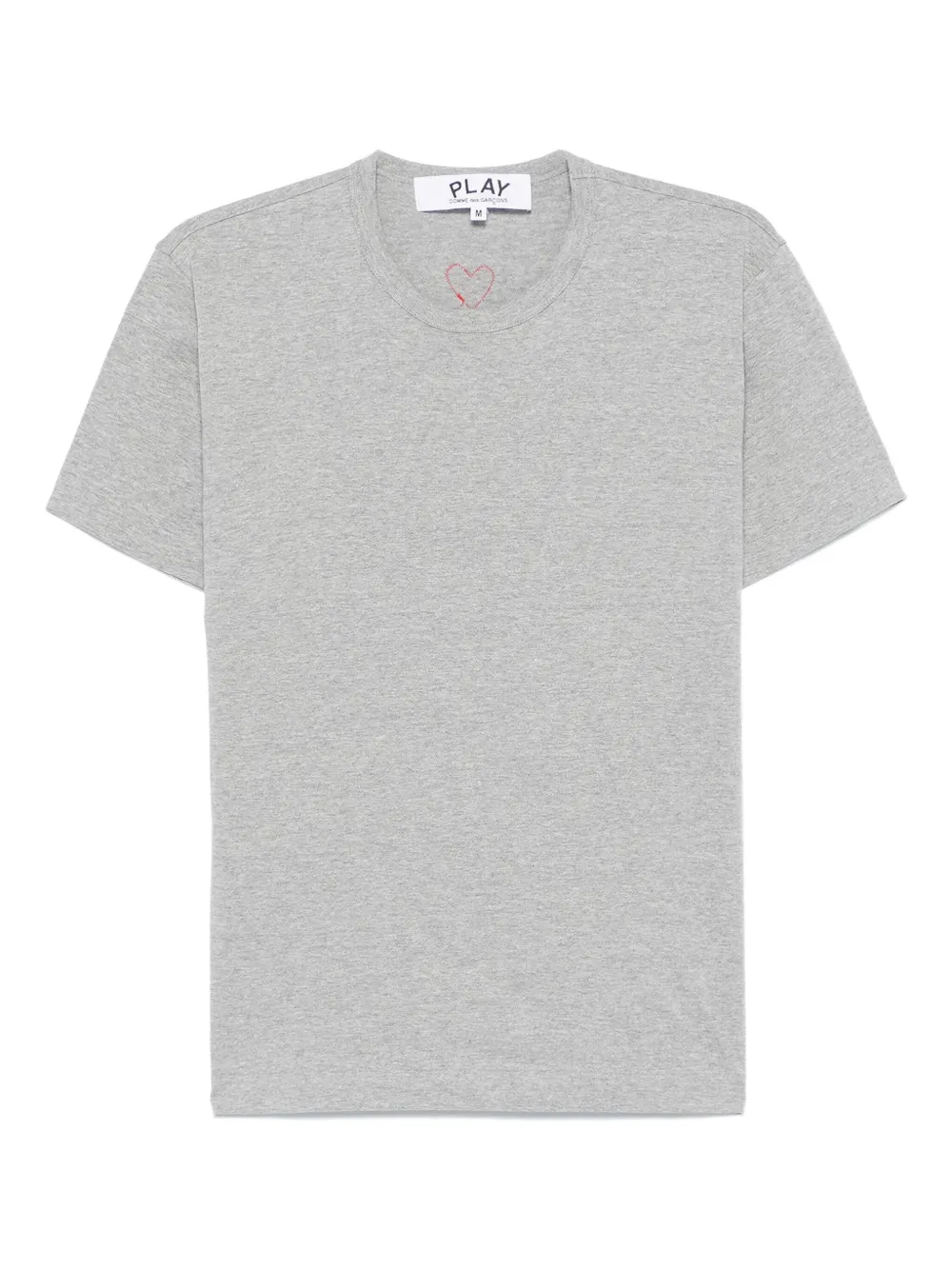Comme Des Garçons Play T-Shirt mit Herz-Patch - Grau