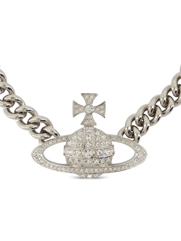 送料関税込VivienneWestwood crystal-embellished orb necklace Vivienne Westwood Silver Pink Yellow Star Crystal 3D Big Orb