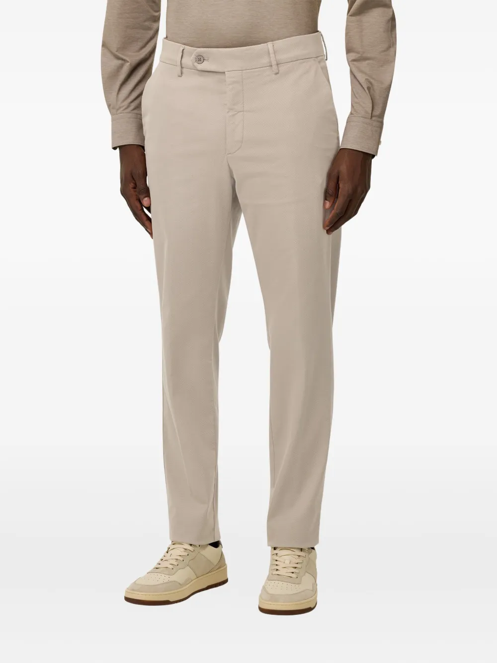Boggi Milano Broek met knoopsluiting Beige